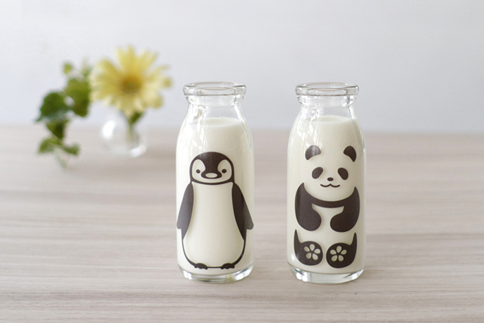 牛乳スマイルグラス ペンギン パンダペア 丸モ高木陶器を贈る カジュアルギフトのgiftee ギフティ