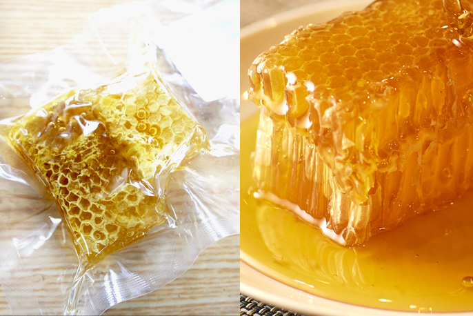 BEE FRIENDSHIPの《蜂蜜》愛媛産のコームハニーブロック（巣蜜）の