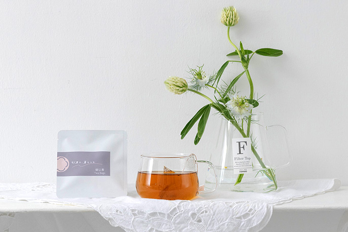 お茶一服セット、巾着入り、さ番 お茶一服セット、巾着入り、さ番