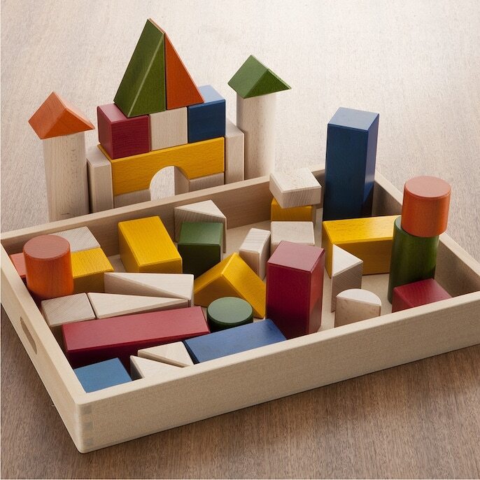 ボーネルンドの【名入れ】オリジナル積み木 カラー（積み木の